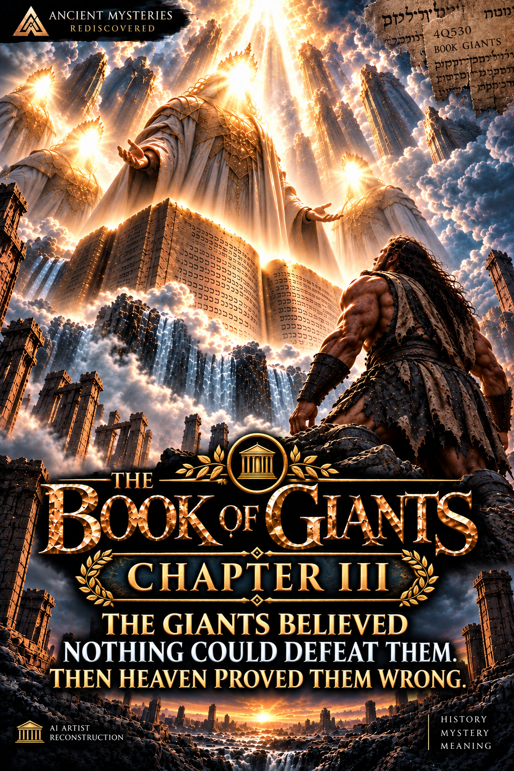 Official Book of Giants Chapter III Reel poster for The Giants Believed Nothing Could Defeat Them