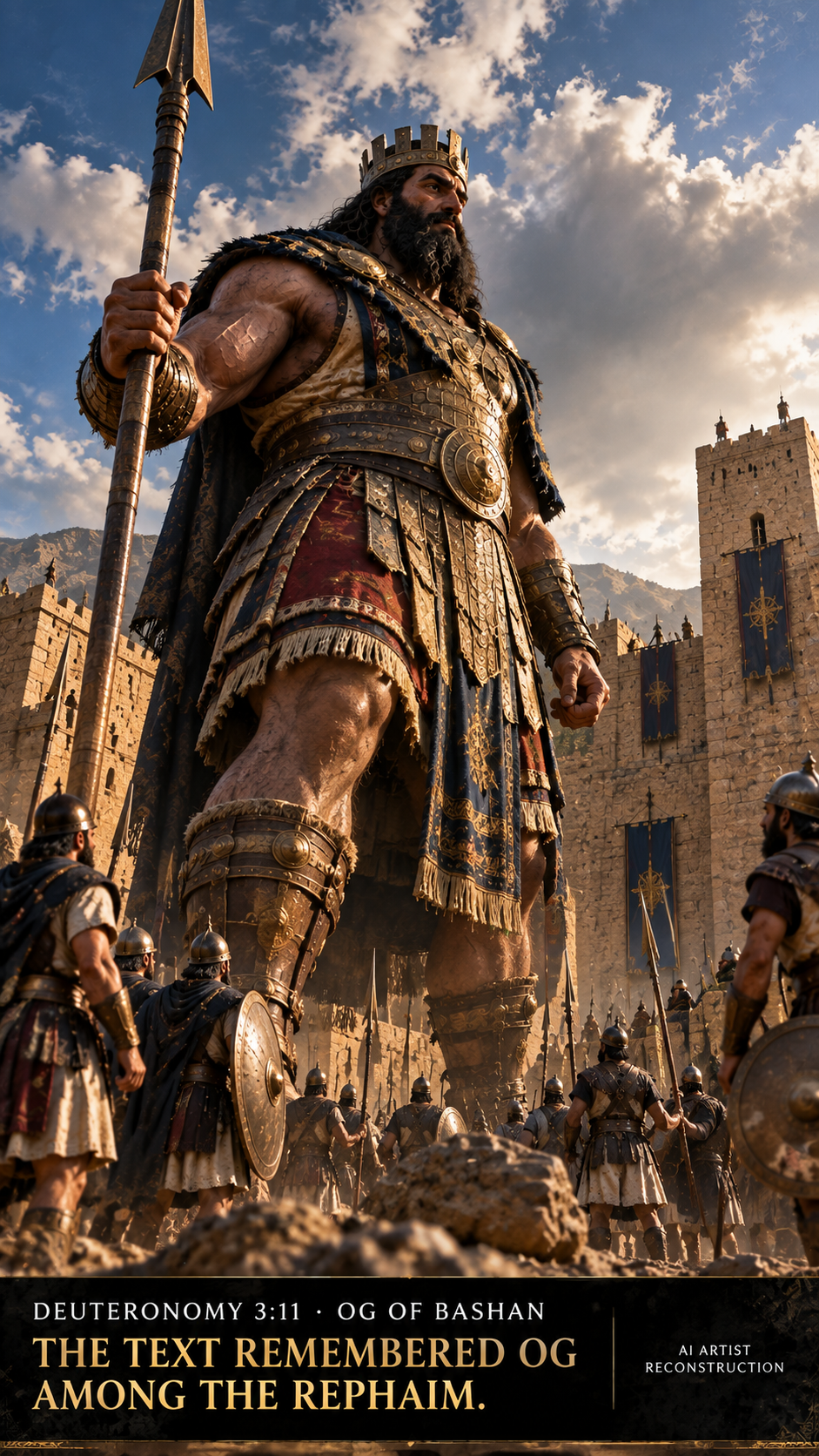 Cinematic reconstruction of Og overlooking the highlands of Bashan