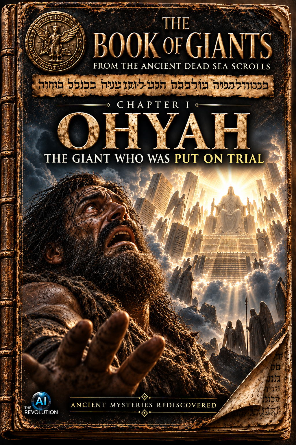 Official Ohyah Reel poster for The Book of Giants, showing Ohyah facing trial before a heavenly court